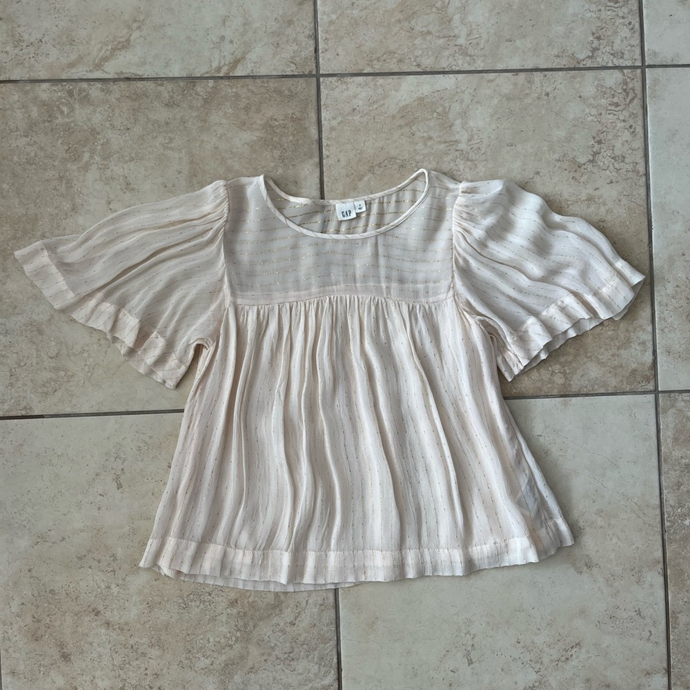 Pleated sheer top